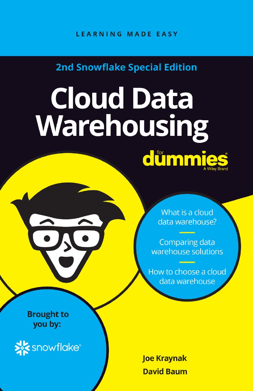 Cloud Data Warehousing for Dummies, 2nd Snowflake Special Edition (Custom) cover