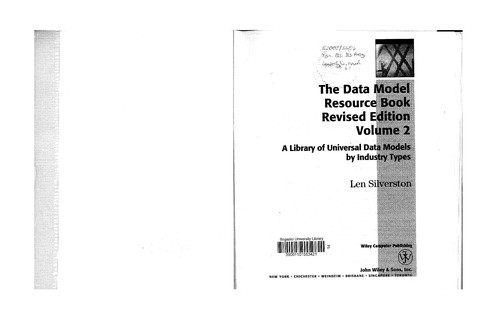 The Data Model Resource Book, Volume 2: A Library of Universal Data Models by Industry Types cover