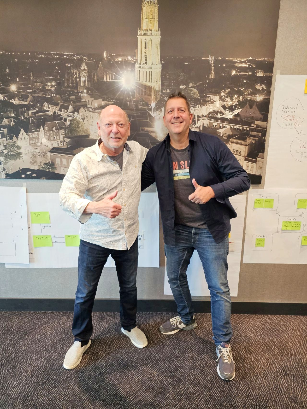 Jaco van der Laan with Alec Sharp at a business-oriented data modeling session