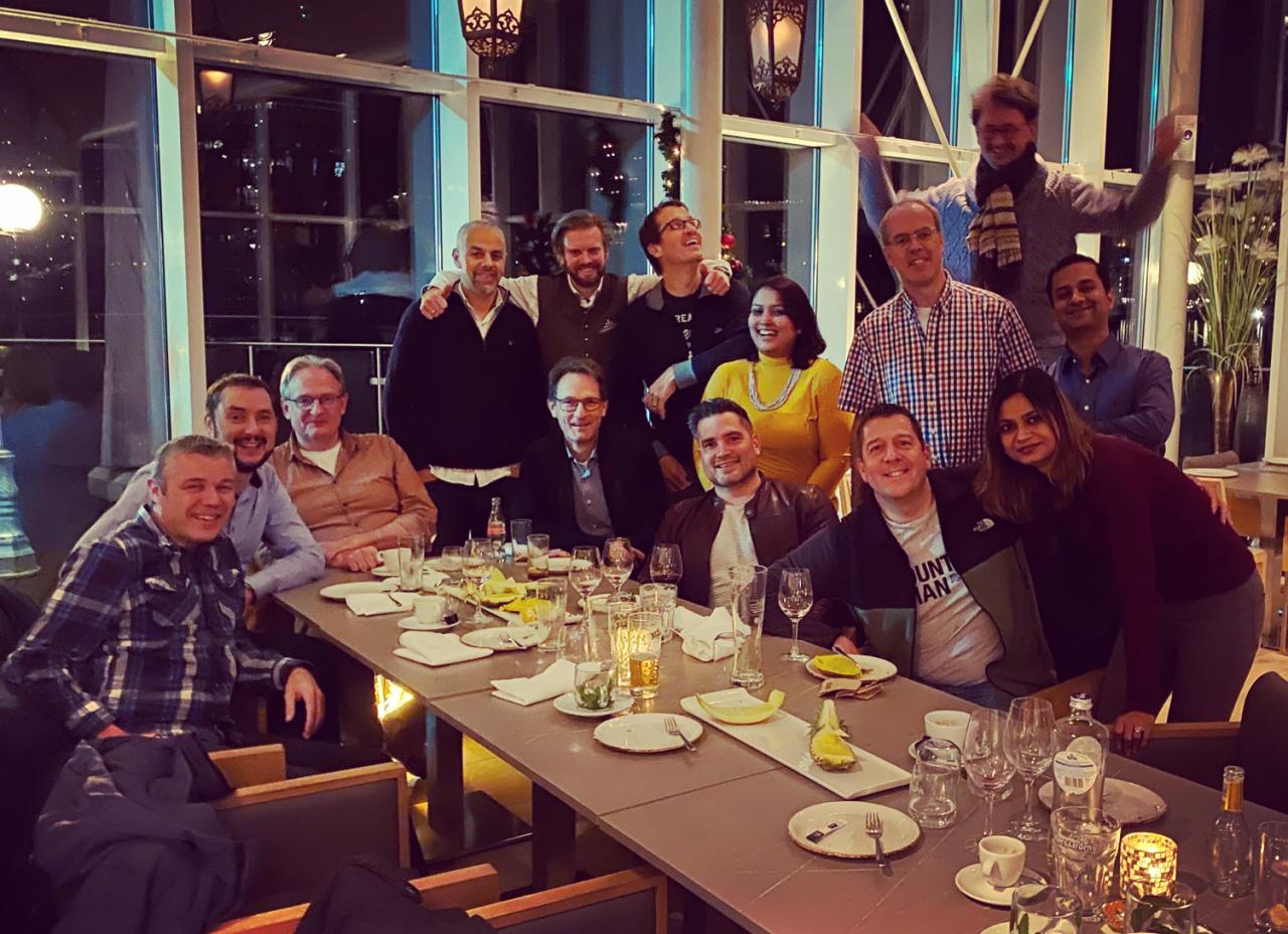Jaco with a project team — the people behind the work